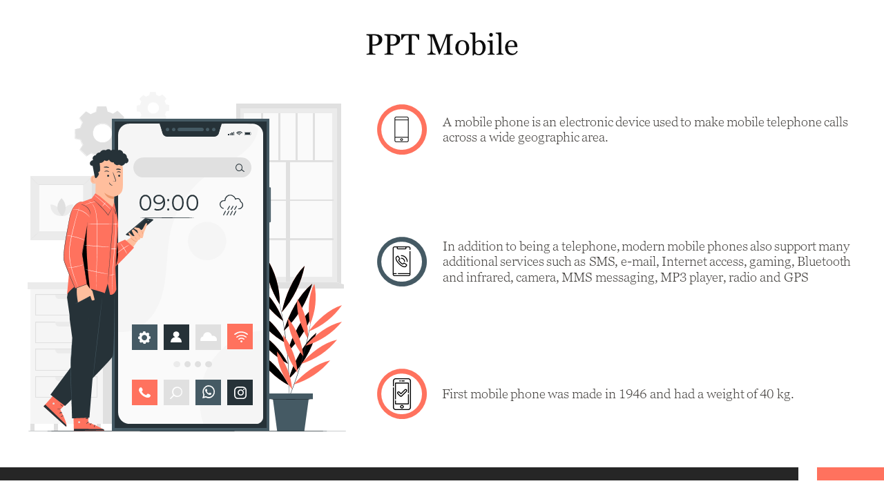 Editable PPT Mobile PowerPoint Presentation Template 